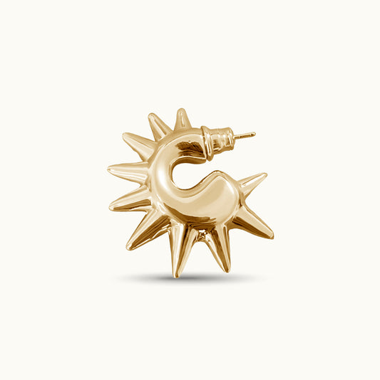 Brinco Punk Unitário -  Banho de Ouro 18k