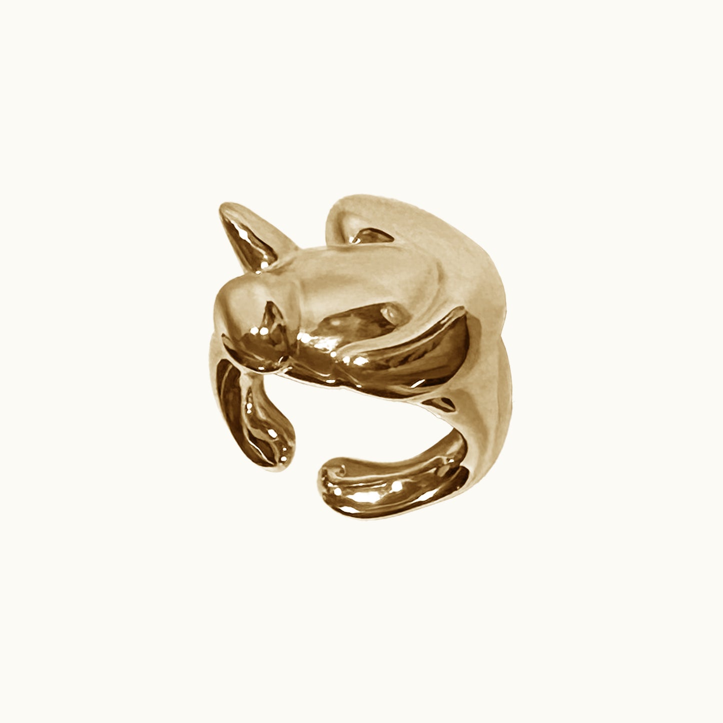 Anel/Earcuff Monstro - Banho de Ouro