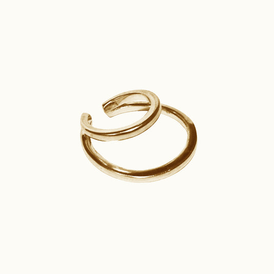 Earcuff 2C - Banho de Ouro 18k