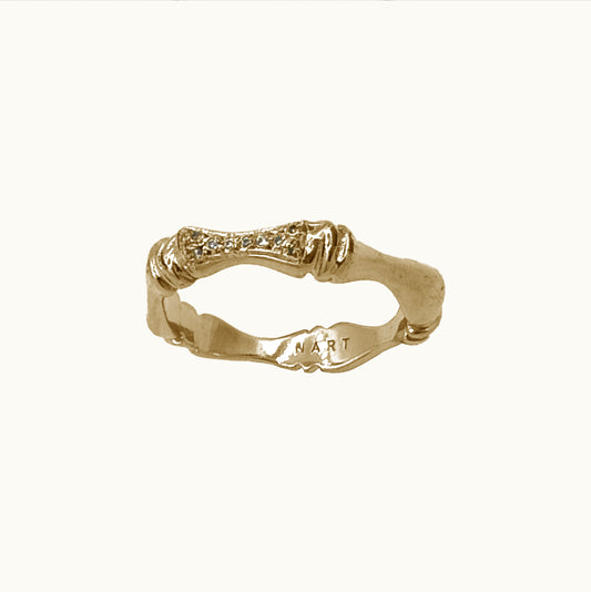 Anel Memento – Ouro 18k com Diamante CVD