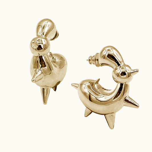 Brinco Punkemon - Banho de Ouro 18k