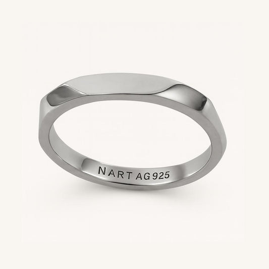 Anel Bevel - Prata 925