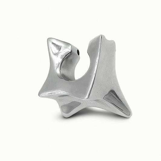 Earcuff Distort -  Banho de Platina