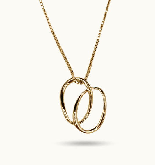 Colar Dois - Banho de Ouro