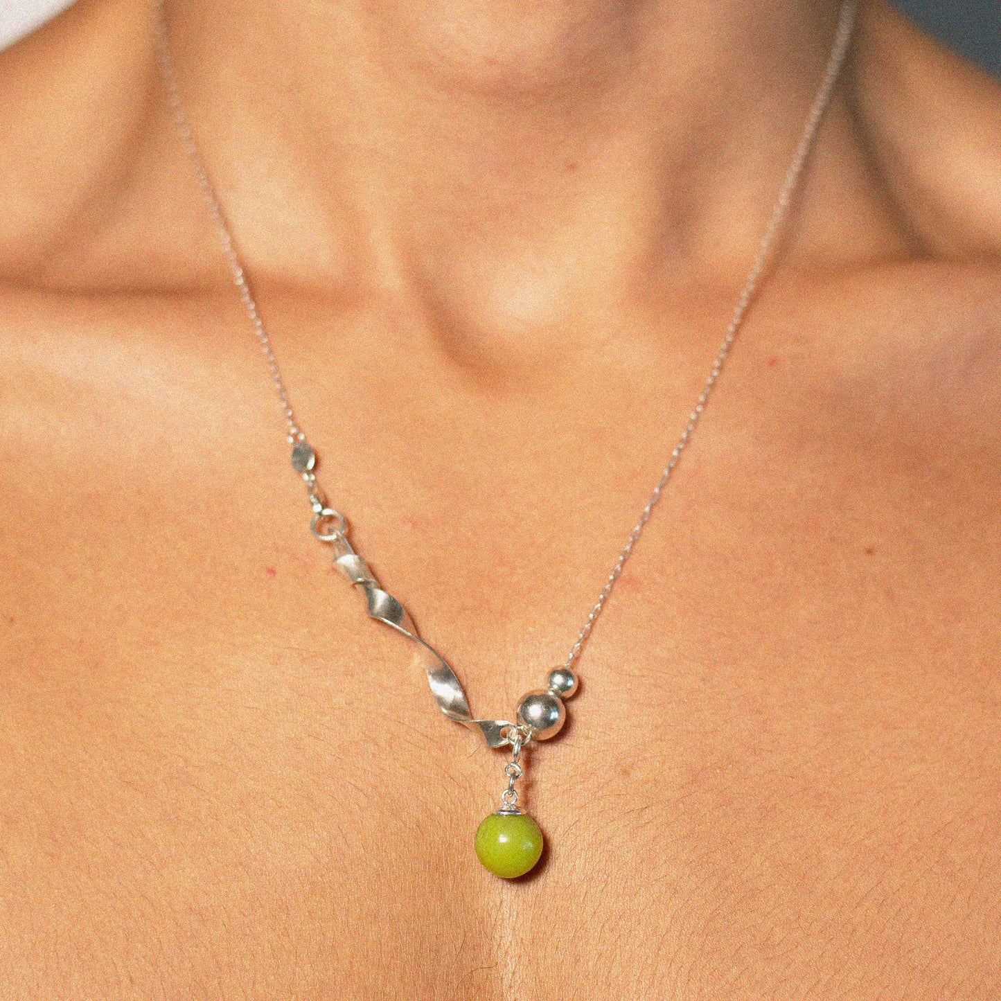Colar Spell - Prata 925 e Jade