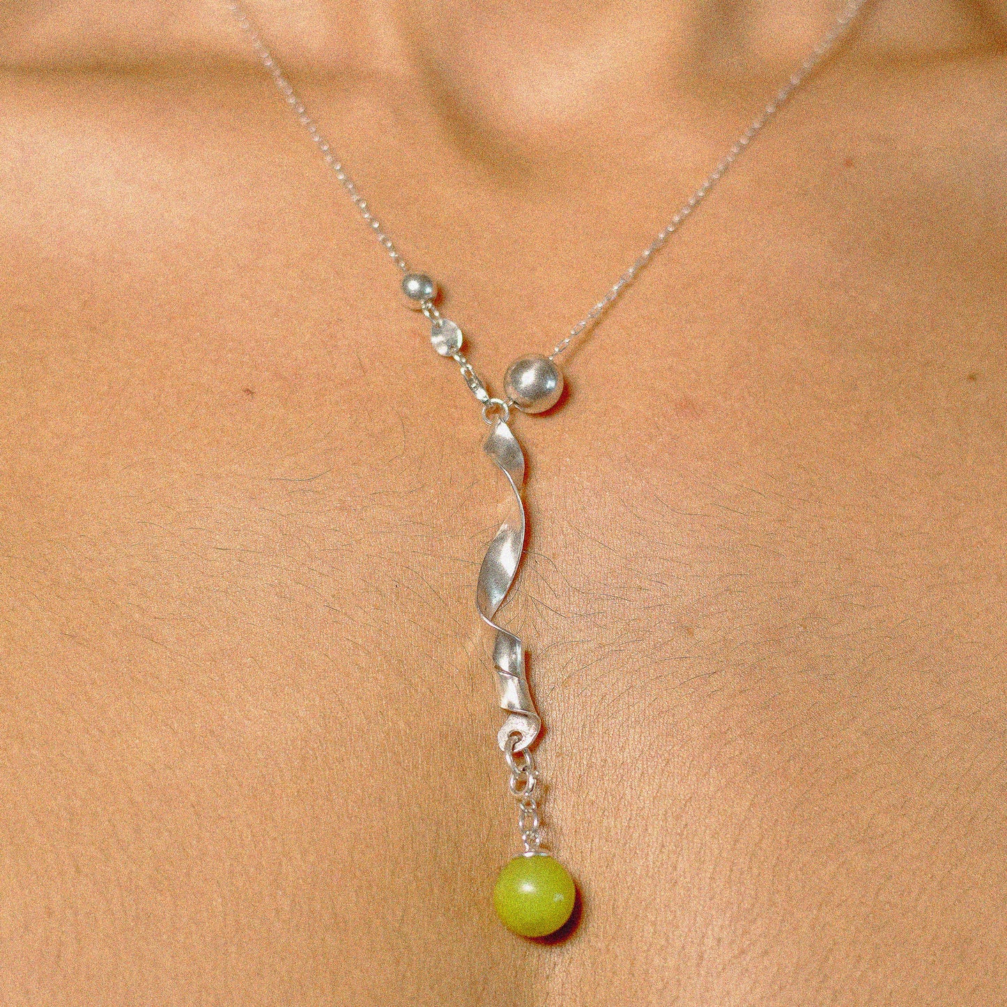 Colar Spell - Prata 925 e Jade